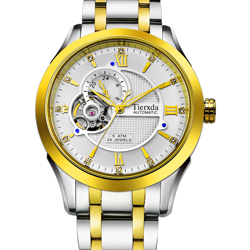 帝达时（Tierxda）手表全自动机械表名仕系列男表 镂空蓝宝石玻璃男士商务休闲9004G