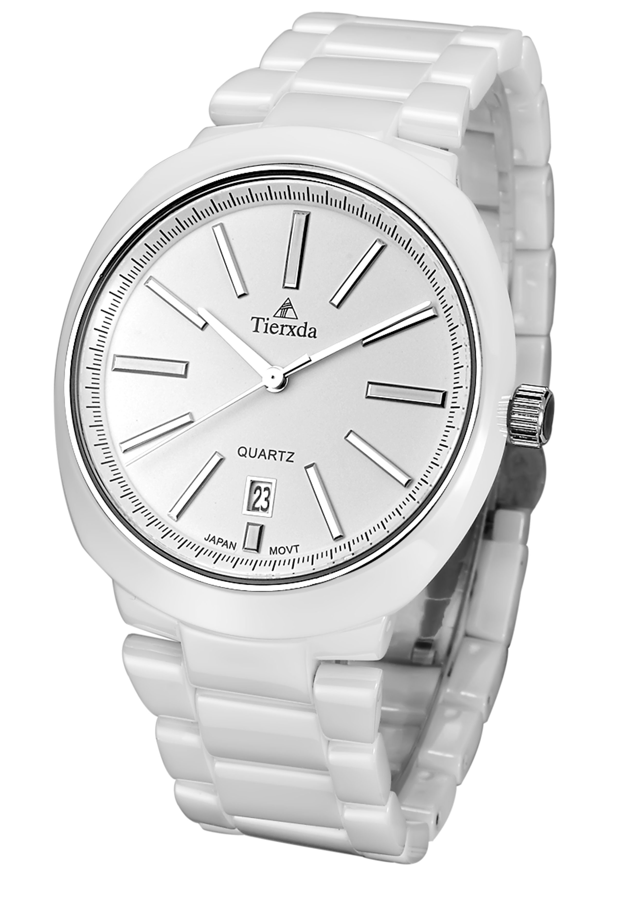 帝达时（Tierxda）手表石英表 简约陶瓷商务男士手表 时尚日历男表8021G